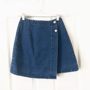 Boohoo Asymmetrical Denim Skirt
